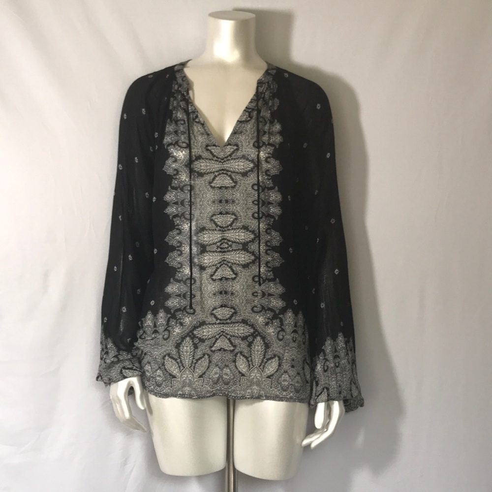 Lucky Brand Black and White Blouse